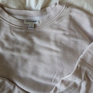 Frank & Oak Drop Shoulder Sweatshirt Beige/Light Pink Size S